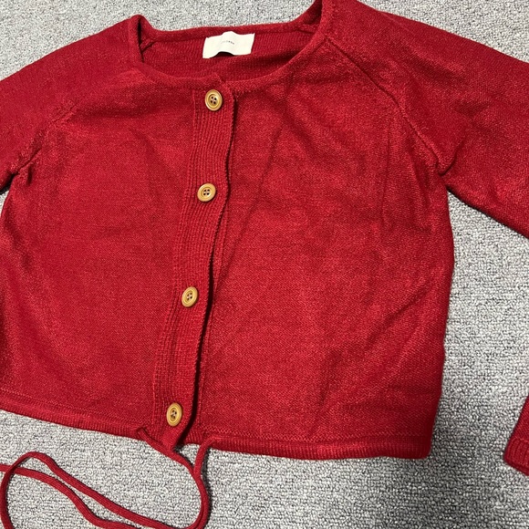Red Button-Up Cardigan - Picture 3 of 5